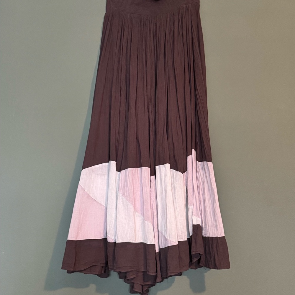 Grey, Blue, White Free People Maxi Skirt